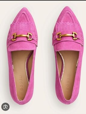 Boden Iris Ghillie Suede Pointed-Toe Loafers